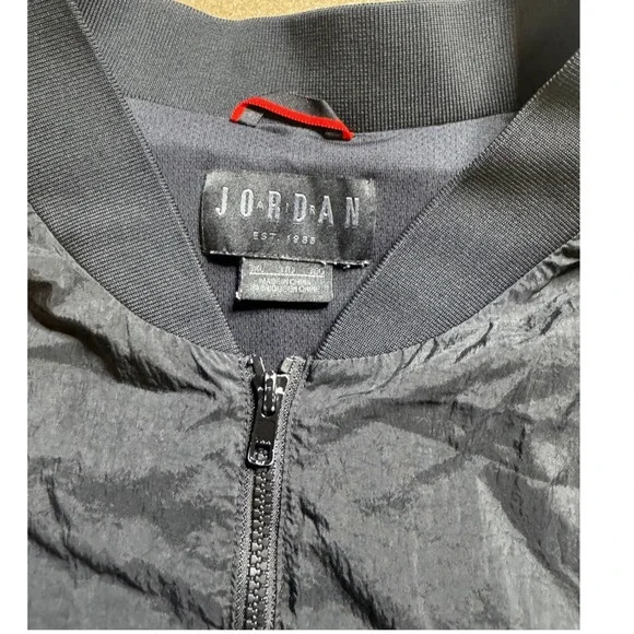 Jordan Est 1985 Black Red Full‎ Zip Lightweight Windbreaker Jacket Men's 3xL